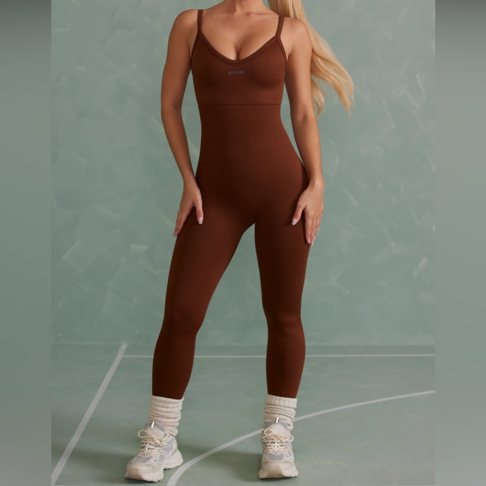 BO+TEE | NWT | Super Sculpt Jumpsuit | Copper Brown